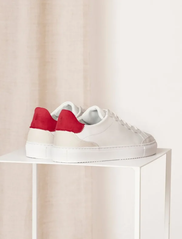 Pied de Biche Sneakers>Alena Blanc & Framboise