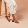 Pied de Biche Sandales>Amanda Cognac Verni