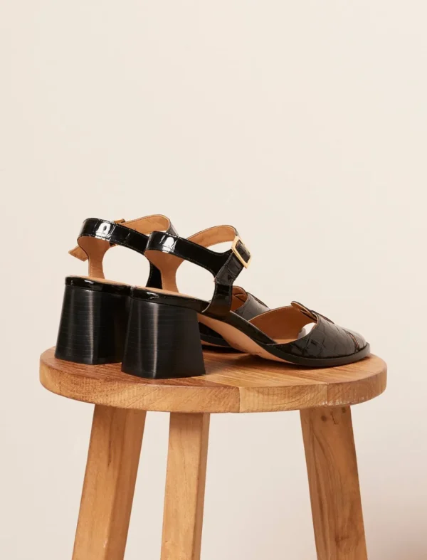 Pied de Biche Sandales>Amanda Noir Croco