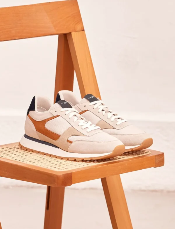 Pied de Biche Sneakers>Charlie Greige Clair & Navy
