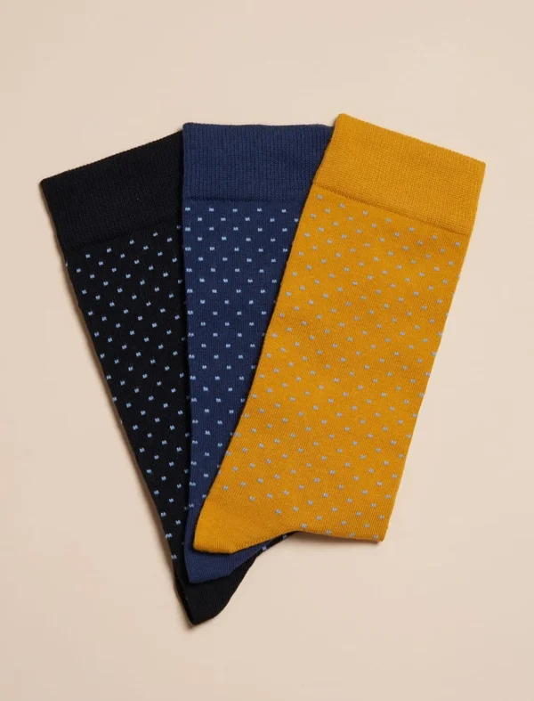 Pied de Biche Chaussettes>Chaussettes A Pois Trio Homme