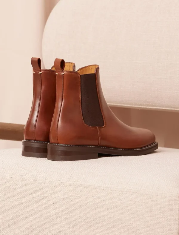 Pied de Biche Boots Et Bottines>Chelsea Boot City Havane