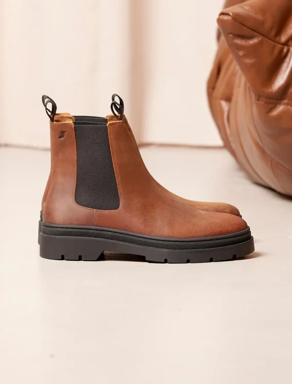 Pied de Biche Boots Et Bottines>Franklin Ecorce & Black
