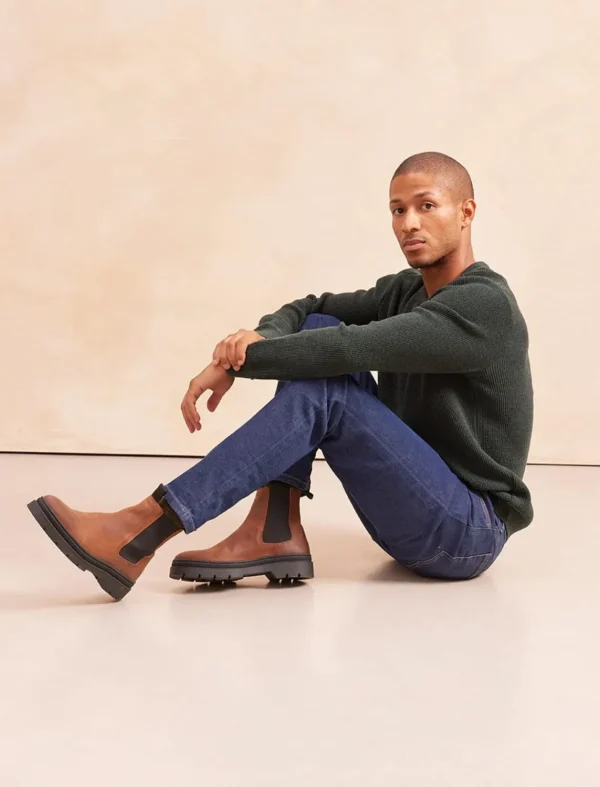 Pied de Biche Boots Et Bottines>Franklin Ecorce & Black