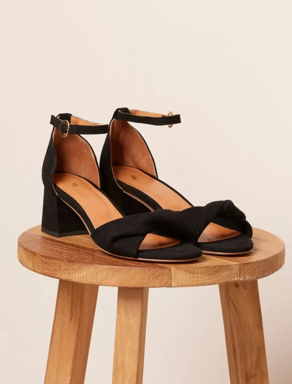 Pied de Biche Sandales>Mae Noir Velours
